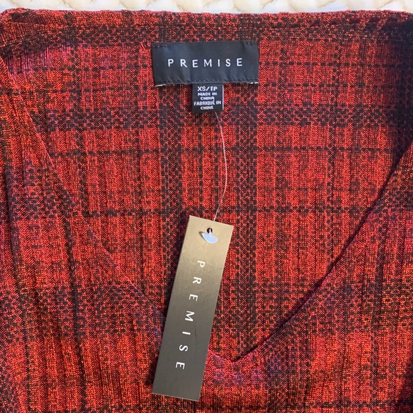 Premise Red and Black Plaid shirt - Picture 2 of 4